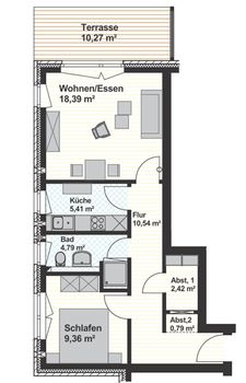 2-Zimmer-Appartement